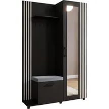 WFL GROUP Linaro Sitzbank 137x207x42 cm Schwarz