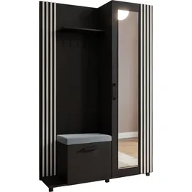 WFL GROUP Linaro Sitzbank 137x207x42 cm Schwarz