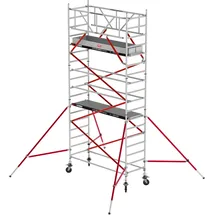Altrex RS Tower 51 Plus Aluminium 0,90m breiter Rahmen mit Holz-Plattform 6,20m AH 0,90x1,85m