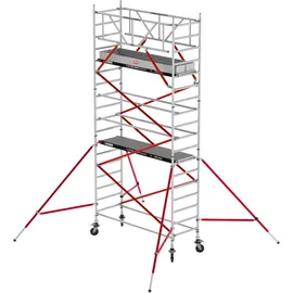 Altrex RS Tower 51 Plus Aluminium 0,90m breiter Rahmen mit Holz-Plattform 6,20m AH 0,90x1,85m