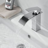 Wasserhahn Bad Armatur Wasserfall Mischbatterie Bad Einhebelmischer Badarmatur Waschbecken Waschtischbatterie für Badezimmer Waschtisch Armatur,