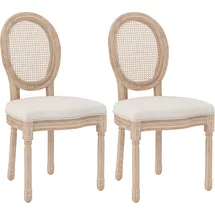 Homcom Esszimmerstuhl Polyester, Kautschukholz