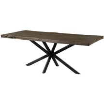 MASSIVMOEBEL24.DE Baumtisch Mango 200 x 76 x 100 cm grau