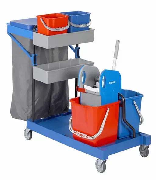 Putzwagen ReinigungsBerater 2 x 18 L Kunststoff Kunststoff Putzwagen mit Backenpresse