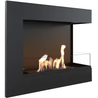 Kratki Eckkamin Delta 600 x 280 mm | Wandkamin mit Verglasung 4 mm | Ideal für offene und Moderne Innenräume | TÜV - Rheinland geprüft | Offen nach rechts