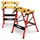 katoma Arbeitstisch Stahl/MDF klappbar 125 kg gelb/rot