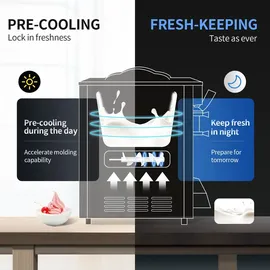 Vevor Kommerzielle Softeismaschine 2350 W 22-30 L/Std.Softeismaschine Desktop, 3 Geschmack mit LCD-Display Eiscrememaschine Speiseeismaschine