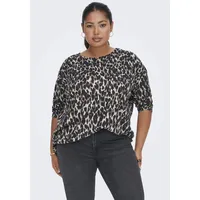 ONLY CARMAKOMA Caralba 3/4 Top, Taupe Gray/Aop:anita leo), 46-48