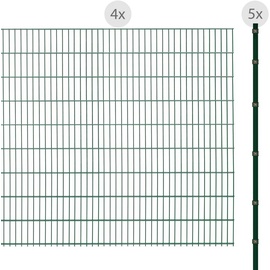 Arvotec Doppelstabmattenzaun "EXCLUSIVE 183 zum Einbetonieren" Zaunelemente Zaunhöhe 183 cm, Zaunlänge 2 - 60 m Gr. H/L: 183 cm x 8 m H/L: 183 cm, grün (dunkelgrün) Zaunelemente
