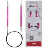 KnitPro K47071 Rundstricknadel, Metal, Rosa, 40cm / 5mm