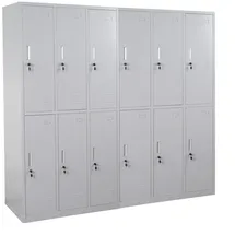 Mendler Boston T829 Schließfachschrank 12 Fächer 0 x 0 x 0 grau