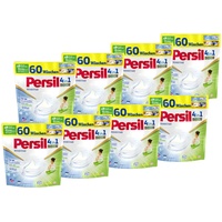 Persil Sensitive 4in1 DISCS Vollwaschmittel 480 WL (8 x 60 Waschladungen), Waschmittel für Allergiker & Babys, mit beruhigender Aloe vera für sensible Haut, effektiv von 20 °C bis 95 °C