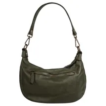 Samantha look Umhängetasche echt Leder, Made in Italy grün
