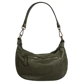 Samantha look Umhängetasche echt Leder, Made in Italy grün