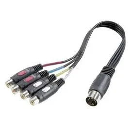 SpeaKa Professional SP-7870300 Cinch / DIN-Anschluss Audio Y-Adapter [1x Diodenstecker 5pol (DIN) -