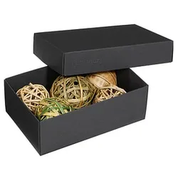 3 BUNTBOX M Geschenkboxen 1,1 l schwarz 17,0 x 11,0 x 6,0 cm