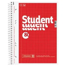 Brunnen Collegeblock Student A5 kariert rot