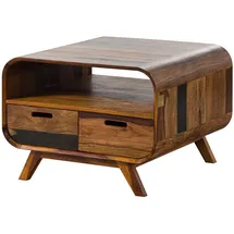 MASSIVMOEBEL24.DE Mailand Dunkelbraun Sheesham 70 x 70 x 50 cm