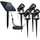 Lumisky Solar-Spot 4 in 1 Metall 27 cm hoch 4 x rund grau