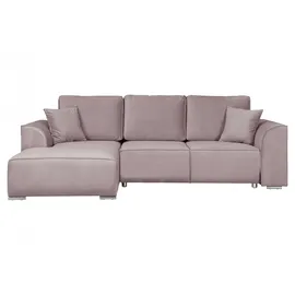 OTTO home Ecksofa OTTO HOME "BEATRICE optionale Schlafsofa mit Bettkasten, B/T/H: 265/170/86 cm", lila, B:265cm H:86cm T:170cm, 100% Polyester, Sofas, Ecksofa, L-Form, wahlweise auch mit Bettfunktion und Bettkasten