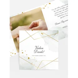 Dankeskarten Hochzeit selbst gestalten mit Spruch und Fotos im Onlinedesigner bei Meine-Kartenmanufaktur.de