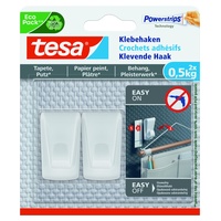 tesa Klebehaken Tapeten & Putz - selbstklebender Haken - ideal zur Befestigung von Girlanden & Lichterketten - hält bis zu 0,5kg/Haken - spurlos ablösbar