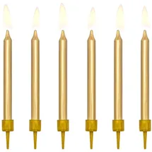 Partydeco Geburtstagskerze 6 cm 6er Set gold