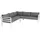 Brafab Weldon Loungeset Aluminium weiß-grau