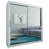 Feldmann-Wohnen Schiebetürenschrank Tokyo (1-St) weiß Spiegel Breite wählbar weiß 200 cm x 200 cm x 62 cm