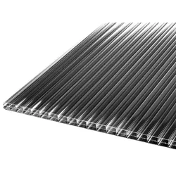 Doppelstegplatten 16 mm Anthrazit – 3-fach Struktur Polycarbonat