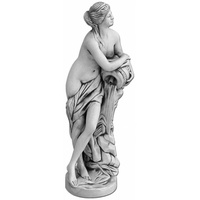 Casa Padrino Jugendstil Wasserspeier Skulptur Frau Grau H. 78 cm