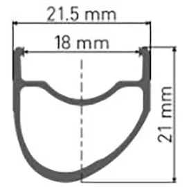 DT Swiss Rr 411 asymmetric 28 Zoll Schwarz 20-Loch 622-18