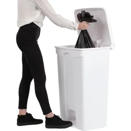 Jantex Küchenpedaleimer 87 l Weiß