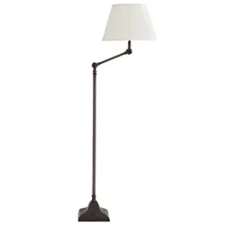 Casa Padrino Luxus Stehleuchte Bronze Finish Weiß Stehlampe Lampe Leuchte - sehr elegant und edel aus der Luxus Kollektion