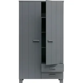 Woood Dennis Garderobenschrank 111 x 55 x 202 cm grau