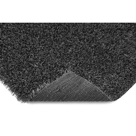 Andiamo Kunstrasen ANDIAMO "Trendy, Made in Netherlands", grau (anthrazit), B:100cm H:25mm L:200cm, Polyethylen (PE), Teppiche, Rasenteppich, moderne Optik, mit Drainagelöchern, strapazierfähig