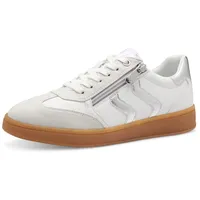 Marco Tozzi Sneaker flach mit Schnürsenkeln Freizeit, Weiß 39