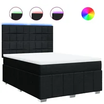 vidaXL Boxspringbett 140 x 200 cm Schwarz