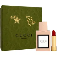 Gucci Bloom Set 30 ml Eau de Parfum EDP & 3,5 g 25 Goldie Red Rouge  Lvres Mat