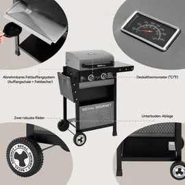 Royal Gourmet 2-Brenner Gasgrill grau