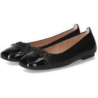 UNISA Damen Ballerinas Belle Schwarz Glattleder, Größe:38, Farbauswahl:schwarz -