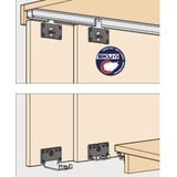 35 Schiebetürbeschlag Innenfront 1200x2200mm für Holztüren bis 35kg 2-türig Stahl/Kunststoff anthrazit