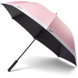 Pantone PANTONE, Stockschirm, Regenschirm, hochwertig klassisches Design, 130 cm Durchmesser, wasserabweisend, Griff mit Soft-Touch, Light Pink 182C