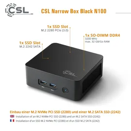 CSL Narrow Box Black N100«, schwarz