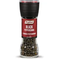Prymat Schwarzer Pfeffer ganz 47g – Ganze Pfefferkörner mit intensivem Aroma – ideal zum Würzen von Fleisch, Fisch, Gemüse, Saucen, Suppen, Marinaden & mehr