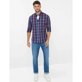 Brax Herren, Hemd Style DANIEL velvet, rot, Gr. XXL