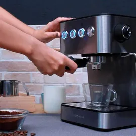 Prixton Verona Espressomaschine weiß mit Milchaufschäumer