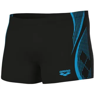 Arena Herren Mens Short Graphic Swim Trunks, Black-Turquoise, 48 EU