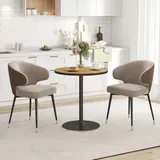 HOMCOM Esstisch, Runder Küchentisch, Moderner Esszimmertisch mit Holzoptikplatte