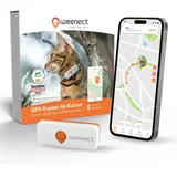 Weenect XS für Katzen - NEU Mini GPS-Tracker für Katzen | GPS-Tracking in Echtzeit | Ohne Distanzlimit | Kleinstes Modell auf dem Markt | Halsband inkludiert | Abonnement